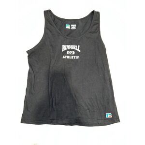 Russell Athletic Tank Top Mens Large Black Excellent 02 Graphic Athletic Wear